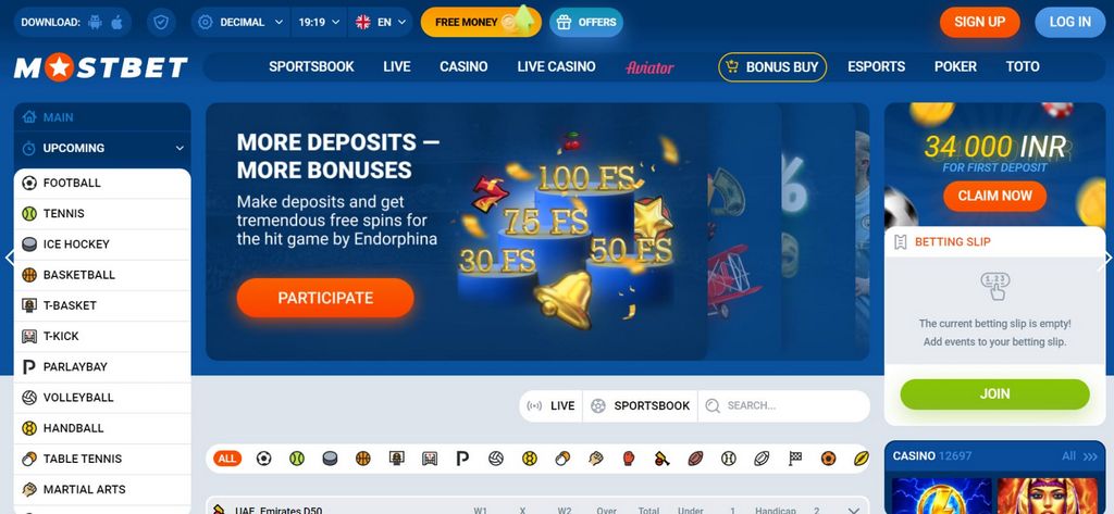 Mostbet: stránka online sázkové kanceláře a kasina v České republice