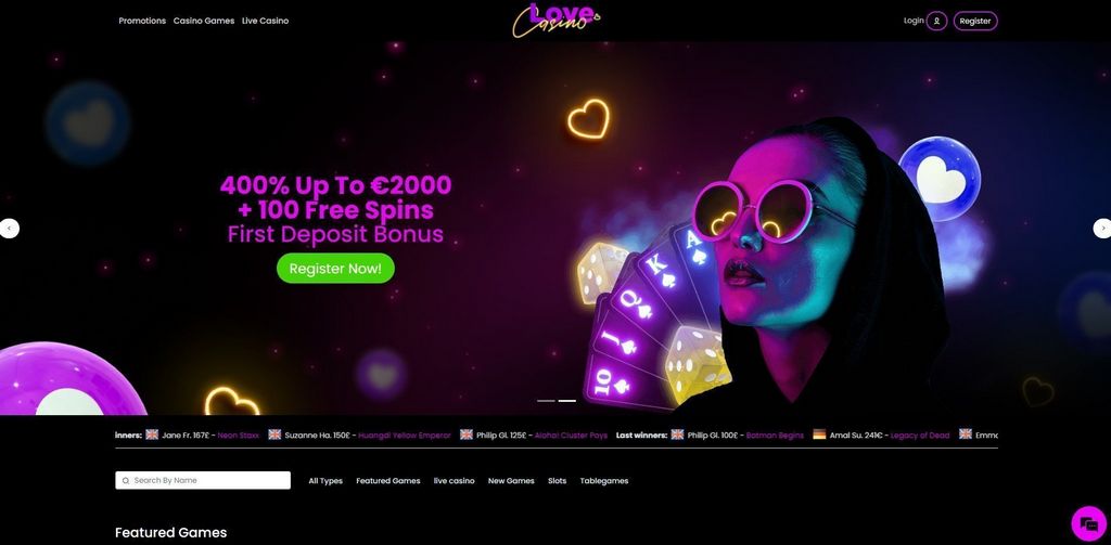 Love Casino Site: Log in and Obtain 125 Free Rotates